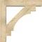 Ekena Millwork Merced Block Rough Sawn Bracket w/ Offset Brace, Douglas Fir, 6"W x 28"D x 28"H BKT0604X28X28MRC05RDF - alternate 2